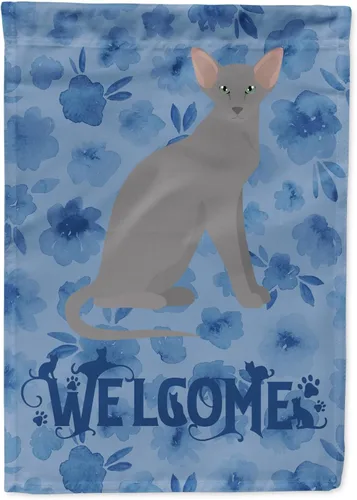 Vista 133 de Caroline's Treasures CK5005GF Bandera de bienvenida de gato abisinio para buzón, bandera decorativa para patio exterior, obras de arte de patio