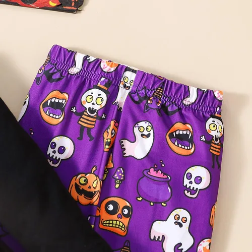 Vista 3 de TBUIALL Toddler Kids Baby Girl Outfit Kids Toddler Baby Girls Autumn Halloween Print Cotton Long Toddler Girl Winter