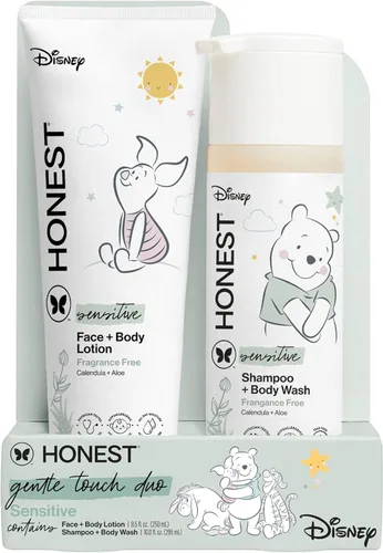 Vista 14 de The Honest Company Paquete de champú limpiador 2 en 1 y loción facial de gel corporal, suave para bebés de origen natural de cítricos vainilla
