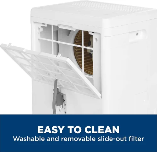 Vista 6 de GE Deshumidificador portátil de 25 pintas, perfecto para dormitorio, sótano y garaje o habitaciones de hasta 1500 pies cuadrados, ideal para áreas