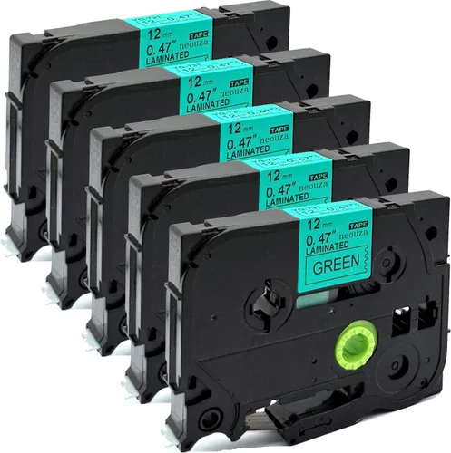 Vista 5 de NEOUZA Cartucho de cinta de etiquetas TZE TZ laminadas, de 15/32 x 15/16 pulgadas, compatible para Brother P-Touch (paquete de 5), TZe-531 Negro