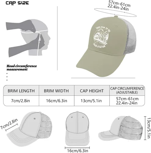 Vista 4 de Caps Take Him to The Train Station Dad Hats, Vintage Caps for Men