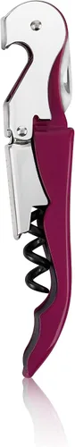 Vista 9 de True Truetap Sacacorchos de camarero de doble bisagra, abridor de botellas de vino de acero inoxidable con cortador de papel de aluminio Negro