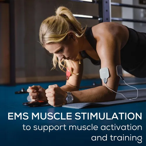 Vista 4 de Beurer EM59 Unidad TENS digital 3 en 1, EMS y terapia de calor para alivio del dolor y relajación, estimulador muscular con 2 canales ajustables, 64