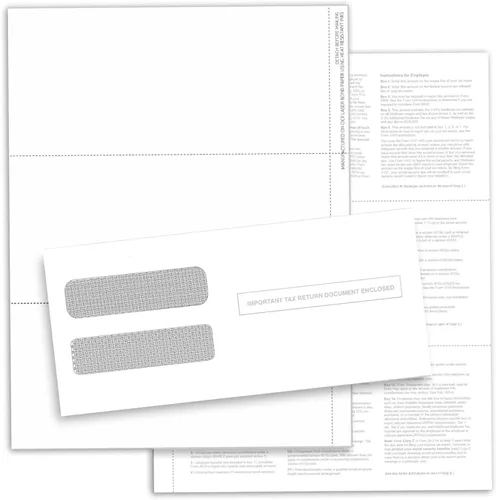 Vista 9 de NextDayLabels - Sobres, diseñados para adaptarse a formularios de impuestos de empleados W-2 3-Up, formato horizontal (paquete de 100 sobres)