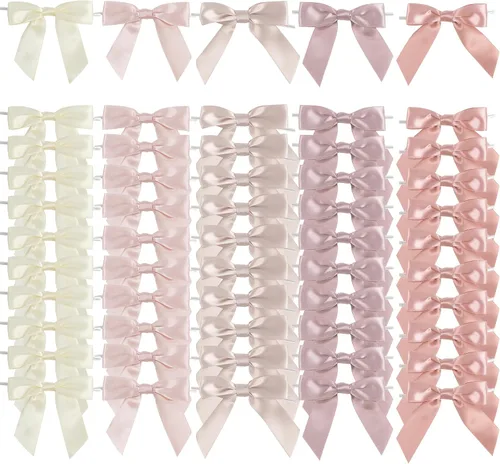 Vista 17 de AIMUDI Lazos de otoño de 5 colores, lazos de satén de color naranja quemado prefabricados de 3.5 pulgadas para Acción de Gracias, Halloween, boda