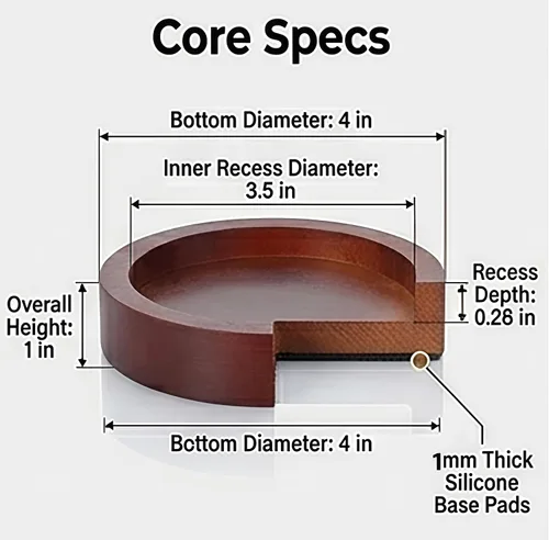 Vista 5 de Lufia Elevadores de madera de pino maciza de 1, 2 o 2.6 pulgadas, elevadores de muebles duraderos para camas, sofás, escritorios, diseño elegante