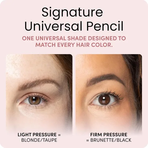 Vista 3 de Billion Dollar Brows Lápiz universal para cejas: diseño de doble punta con punta de precisión y espiral, acabado mate, impermeable, fácil de usar