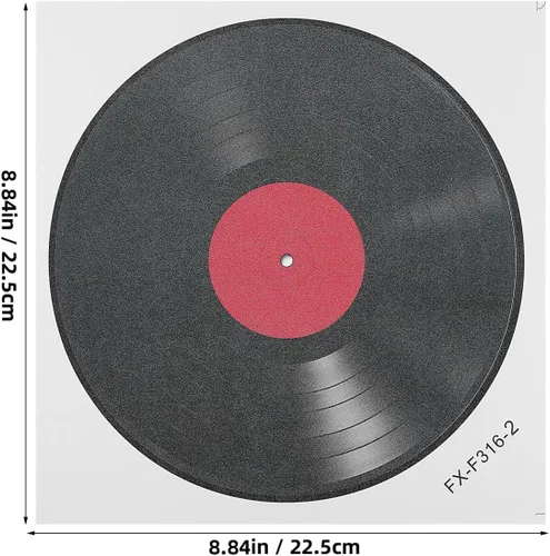 Vista 2 de NOLITOY 16 discos de vinilo para decoración de pared: discos falsos de 9.63 pulgadas de grosor para estética de pared, decoración de sala de música