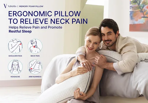 Vista 9 de Vaverto Almohadas de espuma viscoelástica - Almohada refrescante firme