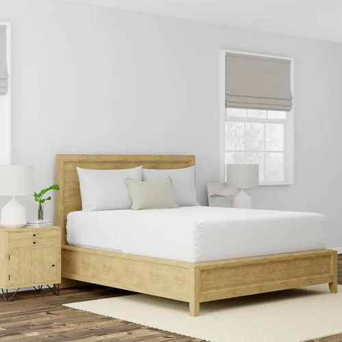 Vista 3 de Protector de colchón Aller-Ease para protección, comodidad y equilibrio de temperatura, Poliéster & Mezcla de poliéster, Blanco, gemelo