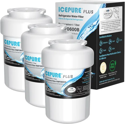 Vista 10 de ICEPURE Alkaline RWF0600A-AL Filtro de agua para refrigerador, reemplazo para GE MWF, MWFA, MWFINT, MWFP, GWF, 46-9991, Kenmore® 9991, WFC1201