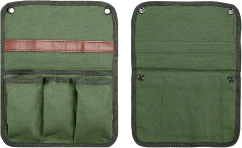 Vista 8 de PATIKIL Organizador de reposabrazos para silla, sillas plegables para exteriores, reposabrazos, revistas laterales, bolsa de aperitivos, bolsa
