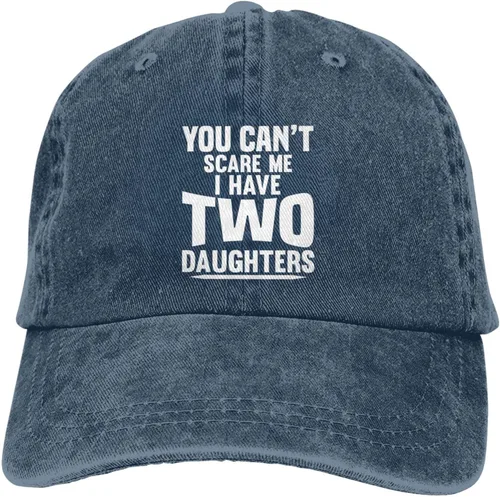 Vista 9 de You Can't Scare Me I Have Two Daughters Hat for Women Dad Hats Cute Hat