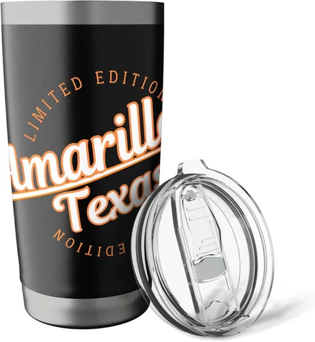 Vista 5 de Retro Athletic Amarillo TX Apparel Stainless Steel Insulated Tumbler