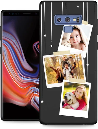 Vista 7 de Funda personalizada para Samsung Galaxy Note 9 con nombre de texto y foto - Funda suave y fina personalizable Note9 (negro)