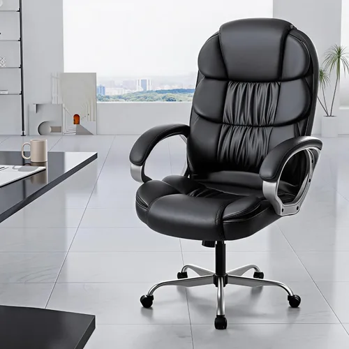 Vista 7 de VICTONE Silla de oficina grande y alta, silla de escritorio ergonómica, respaldo alto, silla ejecutiva para computadora, silla giratoria ajustable