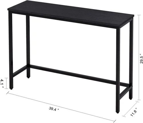 Vista 7 de Timberer Mesa de consola de 39.4 pulgadas, mesa de entrada de pasillo, mesa de sofá detrás del sofá, para sala de estar, entrada, fácil montaje
