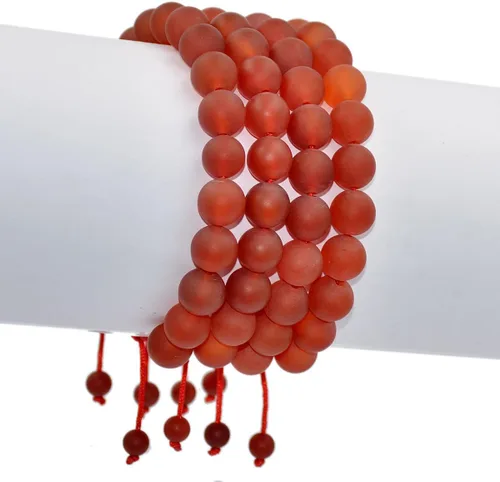 Vista 3 de AD Beads - Pulseras de gemas naturales de 0.39 pulgadas, cristales de sanación, macramé ajustable de 7 a 9 pulgadas