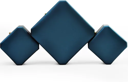 Vista 6 de Caja de regalo de anillo de joyería de presentación Caja de anillo de cuero PU azul premium para compromiso de propuesta