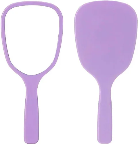 Vista 6 de Aestivate Espejo de mano de 4 piezas, espejo de mano de viaje, espejo cosmético con mango (4 piezas)