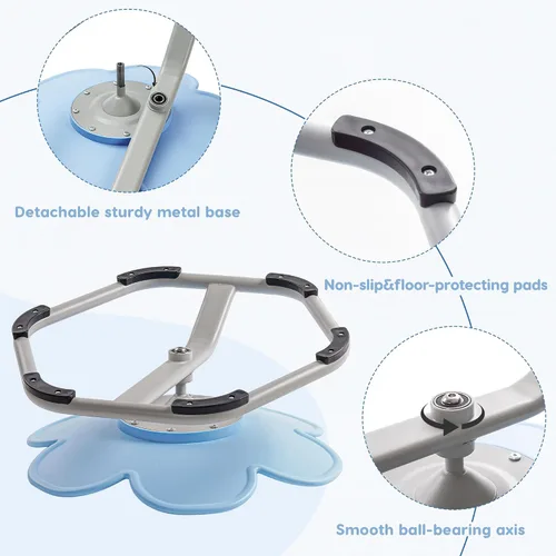 Vista 3 de ROBUD Silla giratoria sensorial para niños, silla giratoria para niños con autismo con diseño antideslizante, entrenamiento de coordinación