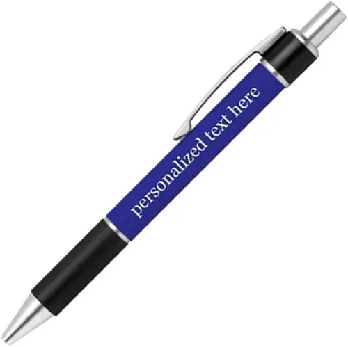 Vista 2 de Bolígrafo personalizado – Nombre o mensaje personalizado – Colores o impresiones – Regalo de papelería, suministros para la escuela de negocios