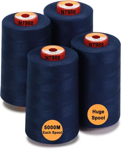 Vista 29 de New brothread - 30 opciones - 2 conos grandes de 5500Y (5000M) cada uno de hilo de poliéster hilado multiusos 40S/2 (Tex27) para serger, overlock