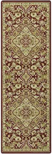 Vista 4 de Fashionwu Alfombra larga para pasillo, alfombra floral que no desprende pelusa, alfombra grande oriental envejecida, larga para baño, sala de estar