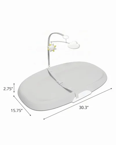 Vista 5 de Skip Hop Cambiador de bebé estilo cuarto de bebé, fácil de limpiar, contorneado con espuma acolchada, base antideslizante, cinturón de seguridad