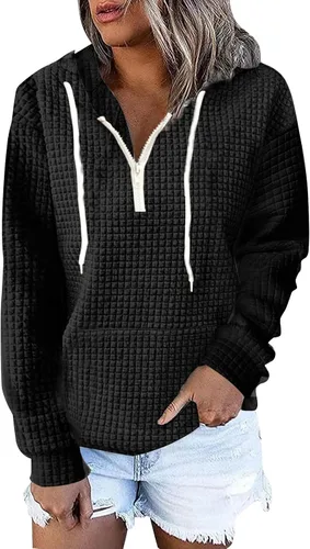 Vista 128 de SHAOBGE Sudaderas con capucha de gran tamaño para mujer, sudaderas con capucha para entrenamiento, suéteres casuales y cómodos trajes de moda
