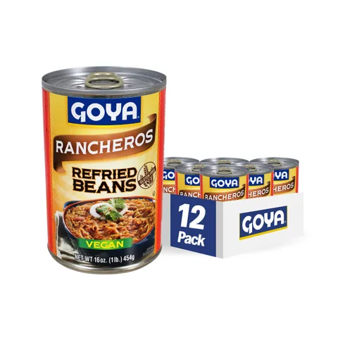 Vista 6 de Goya Frijoles refritos Mayocoba, 16 onzas (paquete de 12)