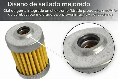 Vista 3 de Filtro de combustible en línea de gran capacidad de 1/4" paquete de 2 – Alto rendimiento de 40 micrones – Compatible con Briggs Stratton 691035