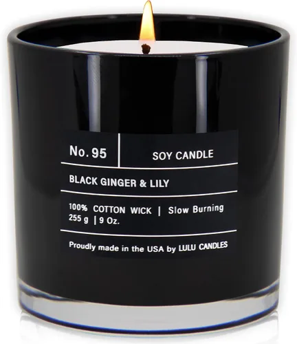 Vista 29 de Lulu Candles After Dark - Teca Caoba Vela Perfumada de Soja de Lujo en Frasco Vertida a Mano en los EE.UU. Altamente Perfumada y Duradera