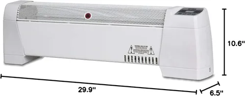 Vista 4 de Optimus H-3603, calentador de convección con base, pantalla digital y termostato, 30 pulgadas
