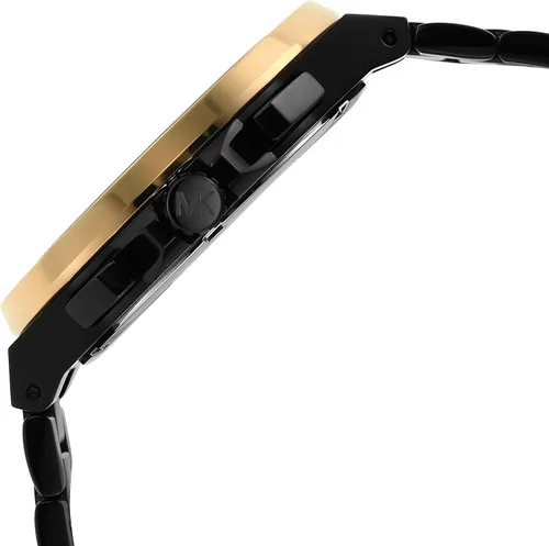 Vista 4 de Michael Kors Lennox - Reloj cronógrafo de acero inoxidable para hombre con correa de acero o silicona