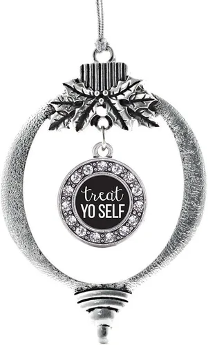 Vista 64 de Inspired Silver - Adorno de cromosoma 21 con dije de círculo de plata con joyas de circonita cúbica