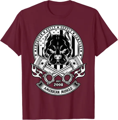 Vista 12 de American Muscle - Camiseta de cabeza dura Pit Bull American Bully, Negro, S