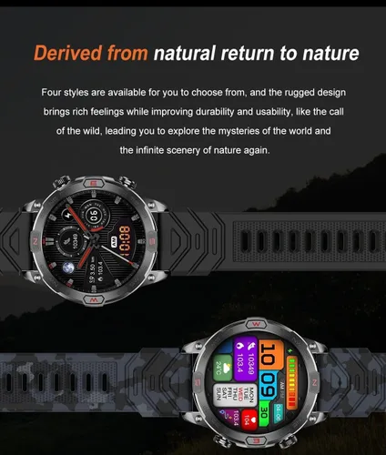 Vista 2 de Reloj inteligente para Google Pixel 7 Pro - con linterna LED, pantalla AMOLED de 1.43 pulgadas, reloj inteligente al aire libre