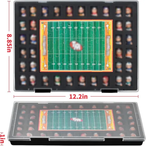Vista 5 de Xuerdon Caja Coleccionista de Juguetes Compatible con Teenymates para Minifiguras de las Series Party Animal de Fútbol Americano, Béisbol