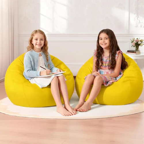 Vista 89 de Homguava - Sillón puff de 3 pies Sillón estilo puff grande de 3 pulgadas con relleno de espuma viscoelástica, sofá suave con funda de terciopelo