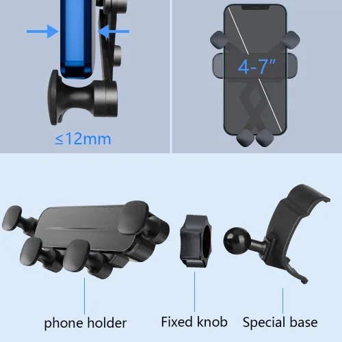 Vista 6 de UNQIN - Soporte para teléfono de coche para 2012 2013 2014 2015 2016 2017 2018 A6 A7 S6 S7 RS6 RS7 Allroad Auto Accesorios Decoración