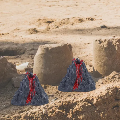 Vista 4 de Toyvian Juguete de modelo de volcán realista, figura de volcán de lava de simulación de 2.76 pulgadas para proyectos de ciencia, dioramas escolares