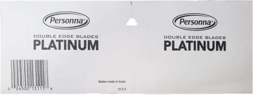 Vista 3 de Personna Platino Rojo Cromo Doble Filo Acero Inoxidable 100 Cuchillas 20BX