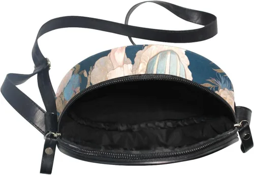 Vista 5 de Retro Court Style Mujer Rococó Art Round Cute Crossbody Bolsas para Damas Moda con Correa Ajustable Pequeños Bolsos Ir de Compras Bolso Messenger