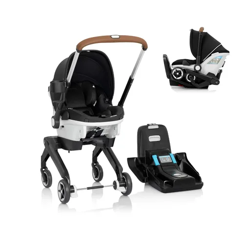 Vista 10 de Evenflo GOLD Shyft DualRide Silla de coche y cochecito para bebé Combo con almacenamiento de equipaje (Gris Luna de Miel)