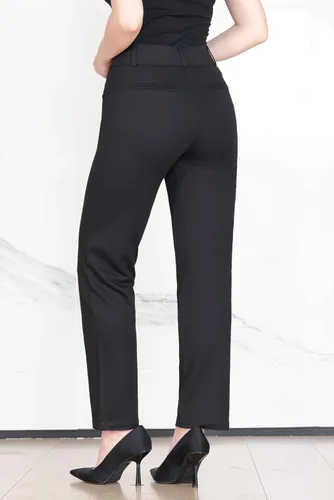 Vista 2 de Balleay Art Pantalones de vestir para mujer, pierna recta, para yoga, negocios, oficina, pantalones largos y casuales para entrenamiento