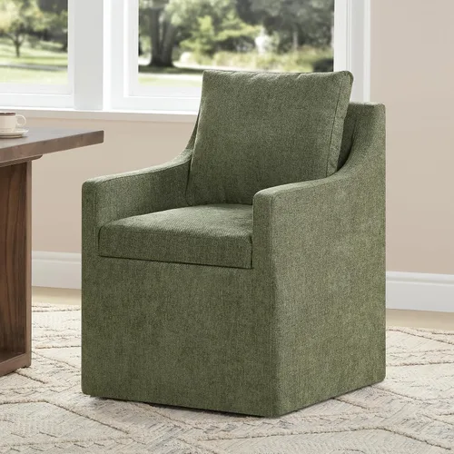 Vista 13 de KISLOT Upholstered Dining Chairs Set of 1 with Casters, Cream