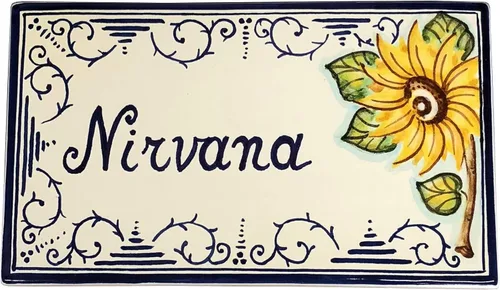 Vista 7 de CERAMICHE D'ARTE PARRINI - Azulejo de cerámica italiana de cerámica personalizada con nombre rectangular placas familiares pintadas a mano hechas