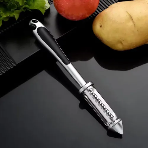 Vista 2 de peladores de patatas, pelador de patatas, pelador de papas, el pelador multifuncional es adecuado para papas, todas las frutas y verduras y también